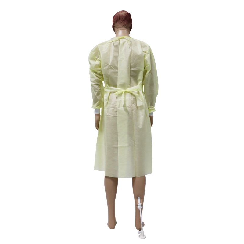 AAMI Level 2 Disposable Yellow Medical Isolation Gowns