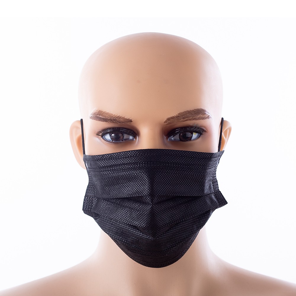 Black 3 Ply Earloop Face Mask