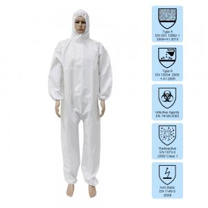 Hooded Microporous Coveralls with Storm Flap  Hooded Microporous Coveralls with Storm Flap