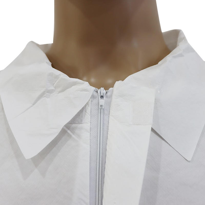 Shirt-collar Microporous Coveralls with Thumb Loop