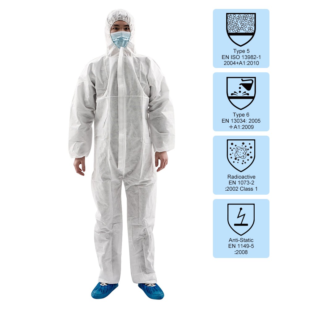 Type 5,6 Anti-static SMS Protective Clothing