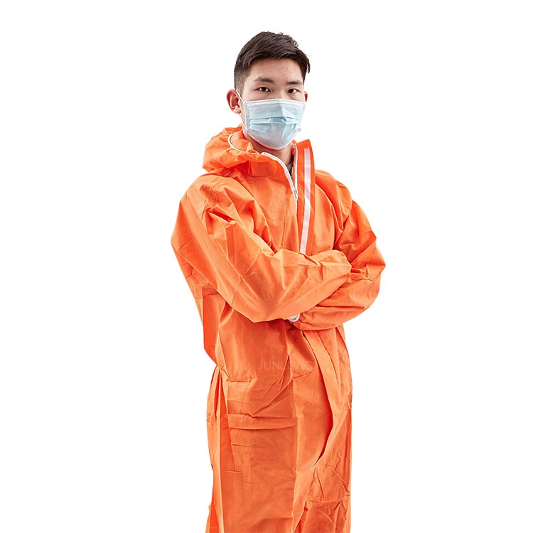 Type 5 Biohazard Protective Coverall Apparel Hooded
