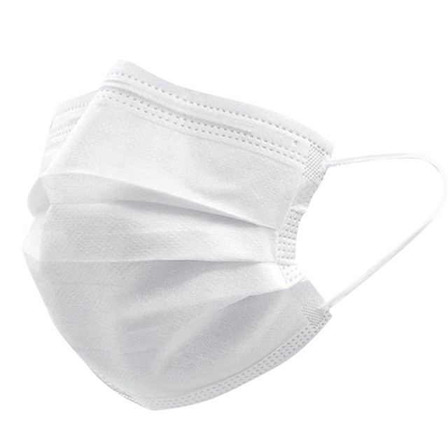 White 3 Ply Earloop Face Mask